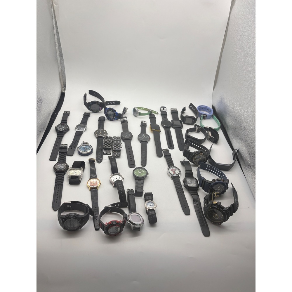 Mixed Watch Lot Timex Casio Armitron Geneva Digital Analog LED 34pc Bulk